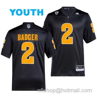 Youth Arizona State Sun Devils Elijhah Badger Jersey #2 Premier Black College Football 2023