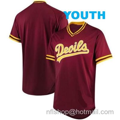 Youth Arizona State Sun Devils Custom Name Number Baseball Jersey Red