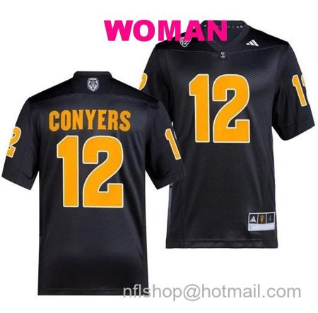 Women's Arizona State Sun Devils Jalin Conyers Jersey #12 Premier Black College Football 2023