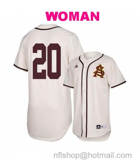 Women's Arizona State Sun Devils 20 Spencer Torkelson White Baseball Jersey