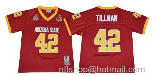 Men's Arizona State Sun Devils #42 Pat Tillman NCAA Football Jersey Red