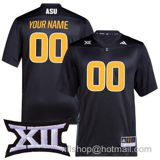 Men's Custom Arizona State Sun Devils Jersey Name and Number College Football Black Premier All Stitched