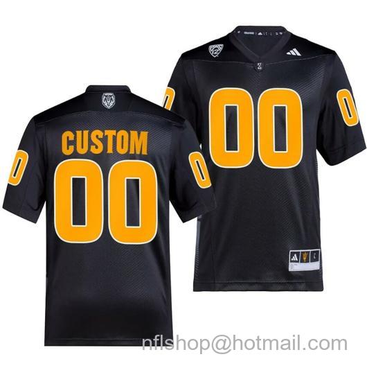 Men's Custom Arizona State Sun Devils Jersey Name And Number Premier Black College Football 2023