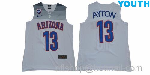 Youth Arizona Wildcats #13 Ayton NCAA Basketball Jersey White38