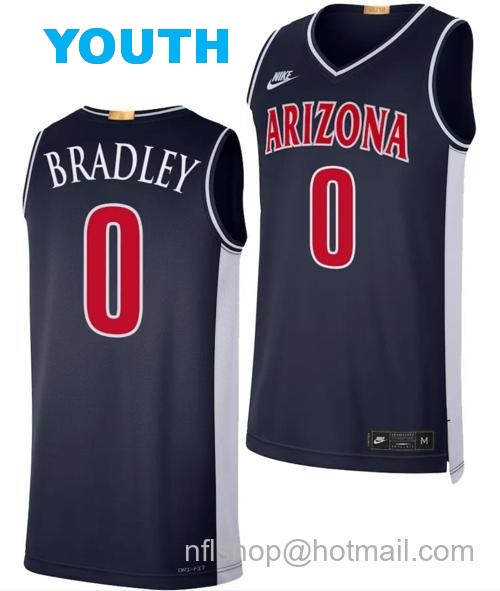 Youth Arizona Wildcats Jaden Bradley Jersey #0 Limited Retro Basketball 2023-24 Navy76