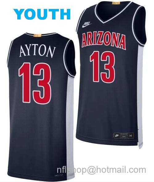 Youth Arizona Wildcats Deandre Ayton Jersey #13 Limited Retro Basketball 2023-24 Navy73