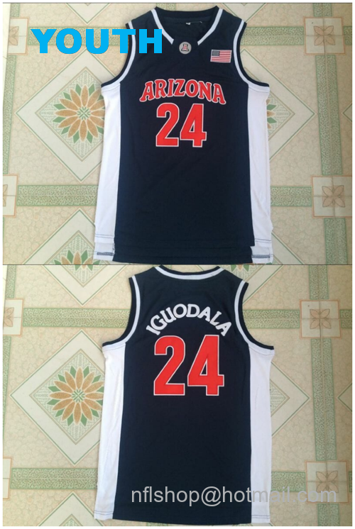 Youth Arizona Wildcats #24 Andre Iguodala NCAA Basketball Jersey48