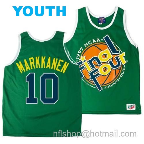 Youth Arizona Wildcats Lauri Markkanen Jersey #10 1997 NCAA Champions Final Four Green81