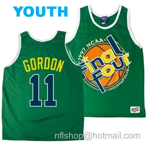 Youth Arizona Wildcats Aaron Gordon Jersey #11 1997 NCAA Champions Final Four Green61