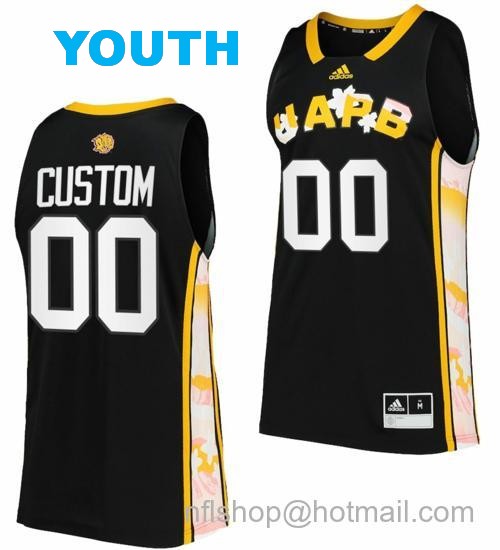 Youth Custom Arkansas Pine Bluff Golden Lions Jersey Name And Number College Basketball Black124