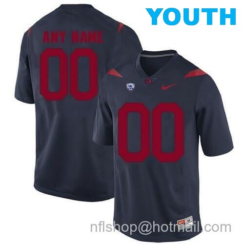 Youth Arizona Wildcats Custom Jersey Name Number Navy Blue College Football69