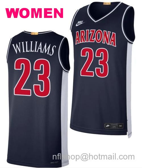 Women's Arizona Wildcats Derrick Williams Jersey #23 Limited Retro Basketball 2023-24 Navy74