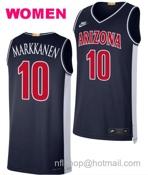 Women's Arizona Wildcats Lauri Markkanen Jersey #10 Limited Retro Basketball 2023-24 Navy82