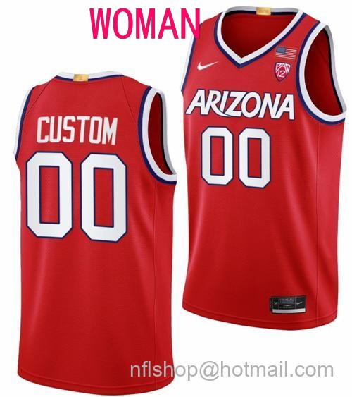 Women's Custom Arizona Wildcats Jersey Name And Number College Basketball Red114