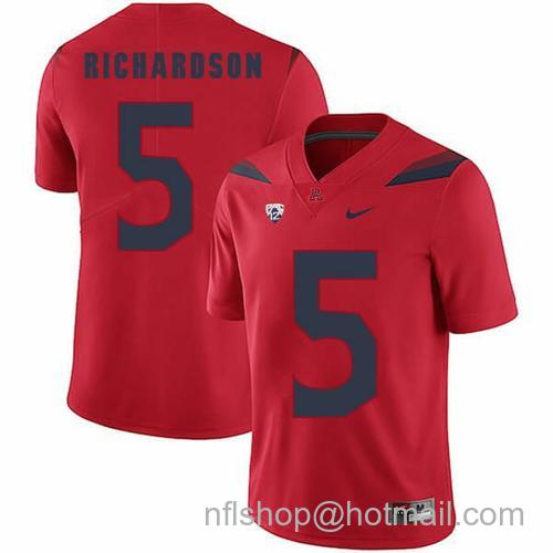 Men's Arizona Wildcats #5 Shaquille Richardson NCAA Football Jersey Red20