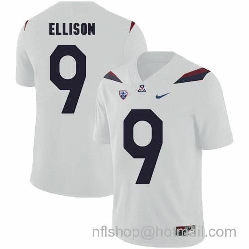 Men's Arizona Wildcats #9 Tony Ellison NCAA College Football Jersey White33