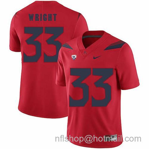 Men's Arizona Wildcats #33 Scooby Wright NCAA College Football Jersey Red56