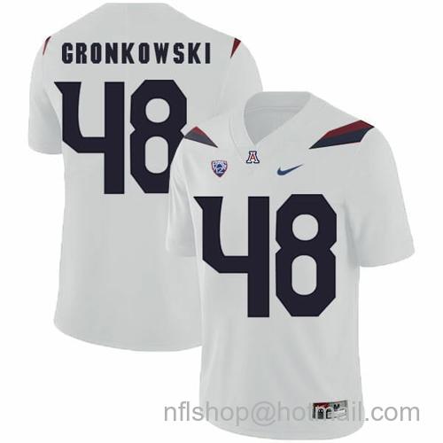 Men's Arizona Wildcats #48 Rob Gronkowski NCAA College Football Jersey White60