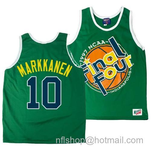 Men's Arizona Wildcats Lauri Markkanen Jersey #10 1997 NCAA Champions Final Four Green81