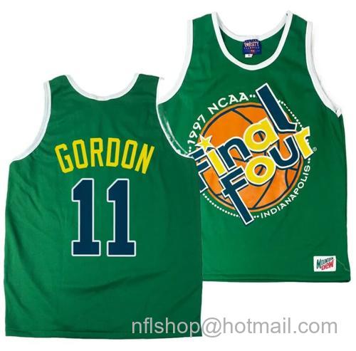 Men's Arizona Wildcats Aaron Gordon Jersey #11 1997 NCAA Champions Final Four Green61