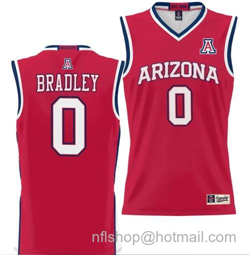 Men's Jaden Bradley Jersey #0 Arizona Wildcats NIL College Basketball Lightweight Red144