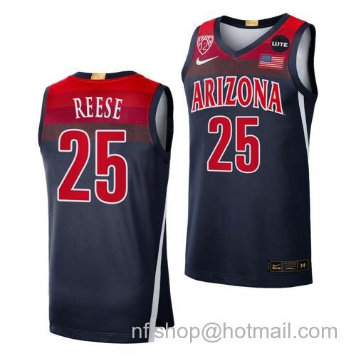 Men's Cate Reese Jersey Arizona Wildcats College Basketball NCAA eligibility Jersey 2023 WNBA Draft Navy #25104