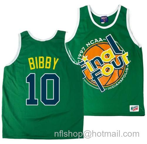 Men's Arizona Wildcats Mike Bibby Jersey #10 1997 NCAA Champions Final Four Green84