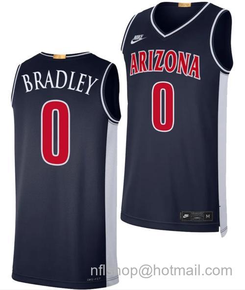 Men's Arizona Wildcats Jaden Bradley Jersey #0 Limited Retro Basketball 2023-24 Navy76