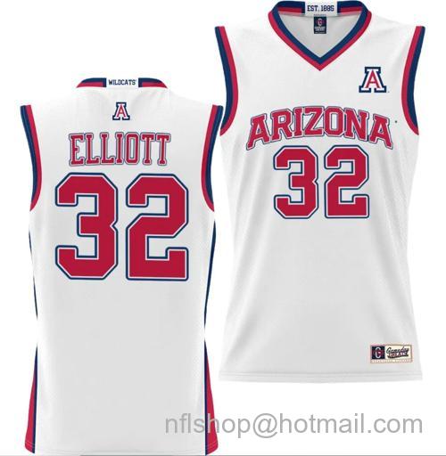 Men's Sean Elliott Jersey #32 Arizona Wildcats NIL College Basketball Lightweight White171