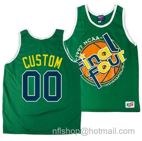 Men's Custom Arizona Wildcats Jersey Name and Number 1997 NCAA Champions Final Four Green107