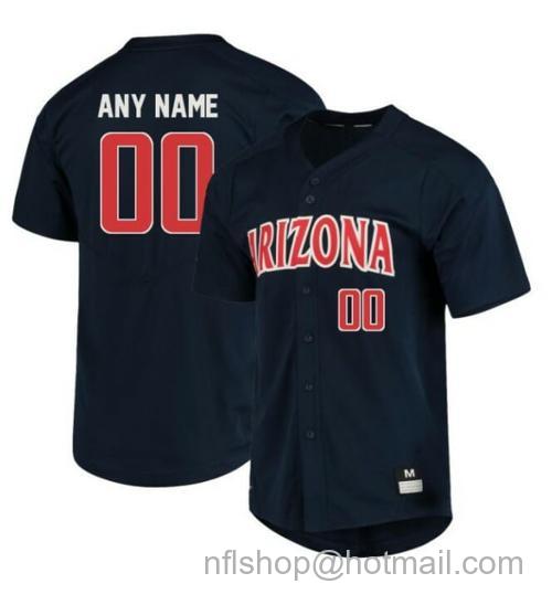 Men's Custom Arizona Wildcats Jersey Name and Number Baseball NCAA College Navy108