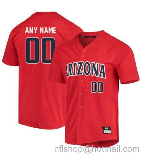 Men's Custom Arizona Wildcats Jersey Name and Number Baseball NCAA College Red109