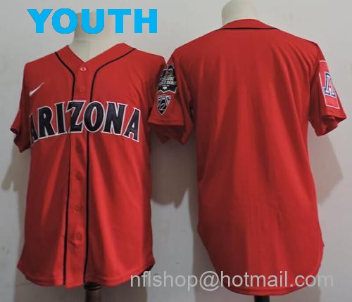 Youth NCAA Arizona Wildcats Movie Baseball Jersey Red157