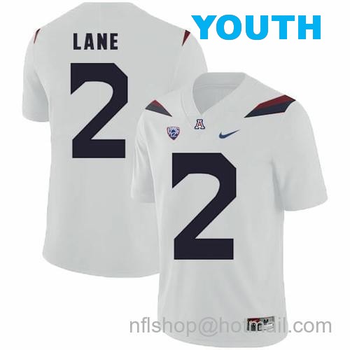 Youth Arizona Wildcats #2 K'Hari Lane NCAA College Football Jersey White15