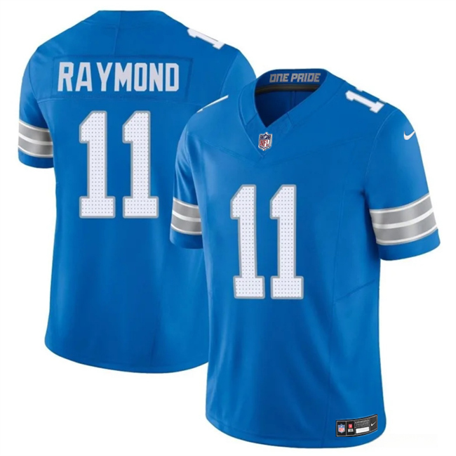 Men's Detroit Lions #11 Kalif Raymond Blue 2024 F.U.S.E. Vapor Limited Stitched Jersey