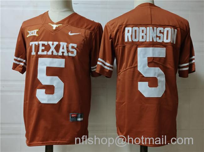 Men's Texas Longhorns #5 Robinson Jersey College Football