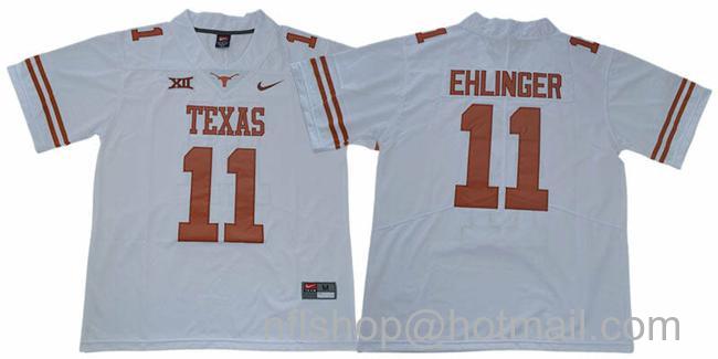 Men's Texas Longhorns Sam Ehlinger Jersey #11 College Football White