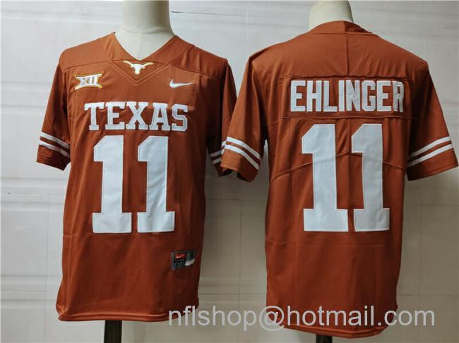 Men's Texas Longhorns #11 Sam Ehlinger College Football Jersey