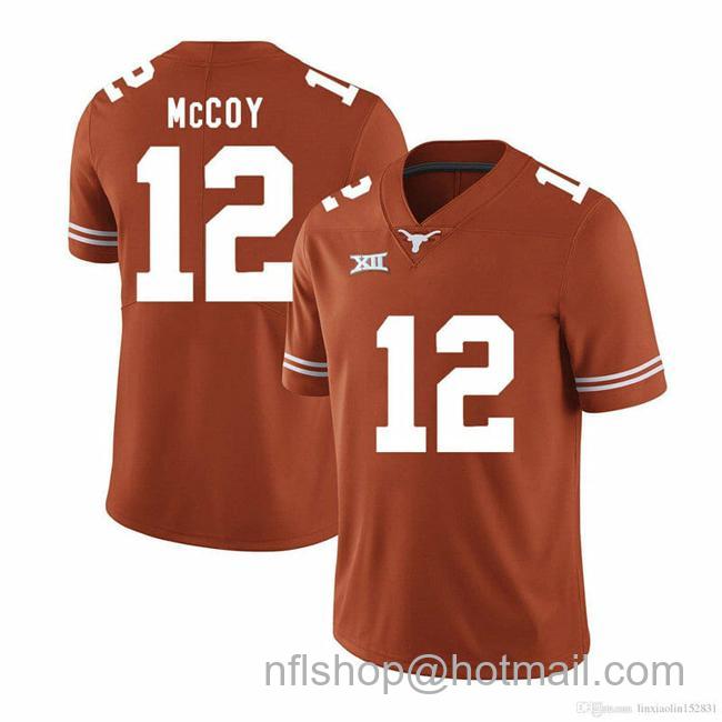 Men's Texas Longhorns Colt McCoy Jersey #12 College Football Orange