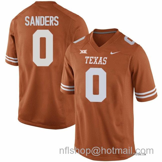 Men's Texas Longhorns Ja Tavion Sanders Jersey #0 College Football Orange