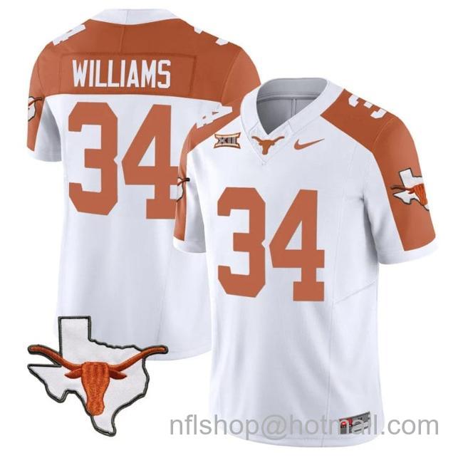 Men's Ricky Williams Jersey #34 Texas Longhorn Vapor Limited College Football Inverted