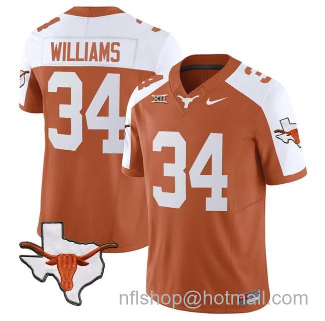 Men's Ricky Williams Jersey #34 Texas Longhorn Vapor Limited College Football Alternate