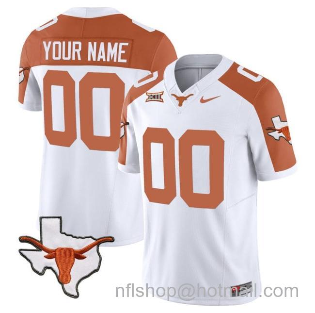 Men's Custom Texas Longhorn Jersey Name and Number Vapor Limited College Football Stitched Inverted