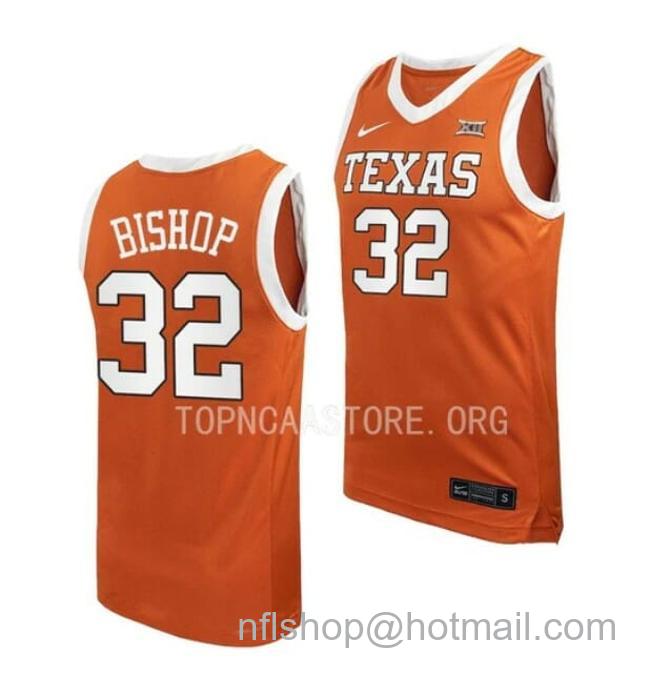 Nike Men's #32 Christian Bishop Jersey Texas Longhorns College Basketball Jerseys Orange