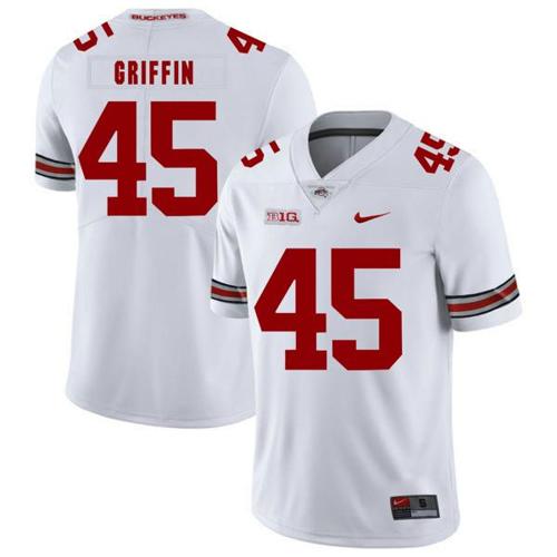 Youth Nike Ohio State Buckeyes #45 Archie Griffin Football Jersey White