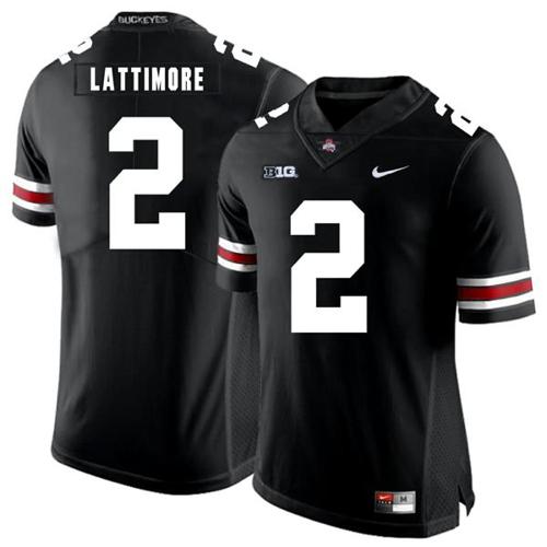 Youth Nike Ohio State Buckeyes #2 Marshon Lattimore Football Jersey Black