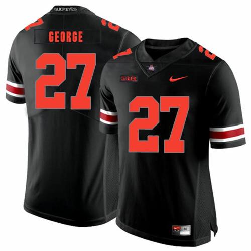 Youth Nike Ohio State Buckeyes #27 Eddie George Football Jersey Black Shadow