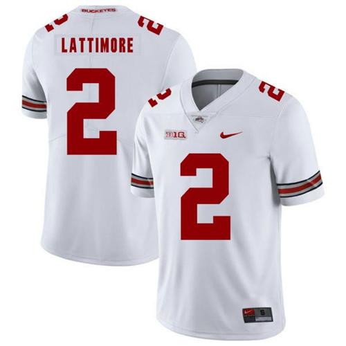 Youth Nike Ohio State Buckeyes #2 Marshon Lattimore Football Jersey White