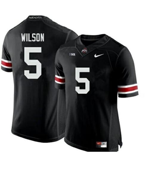 Youth Nike Ohio State Buckeyes #5 Garrett Wilson NCAA Football Jersey Black