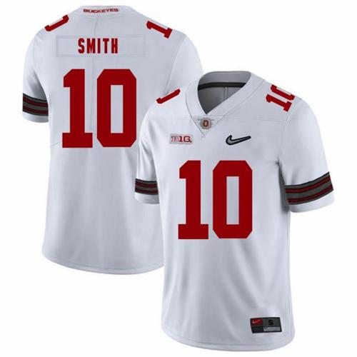 Youth Nike Ohio State Buckeyes #10 Troy Smith Football Jersey Diamond White